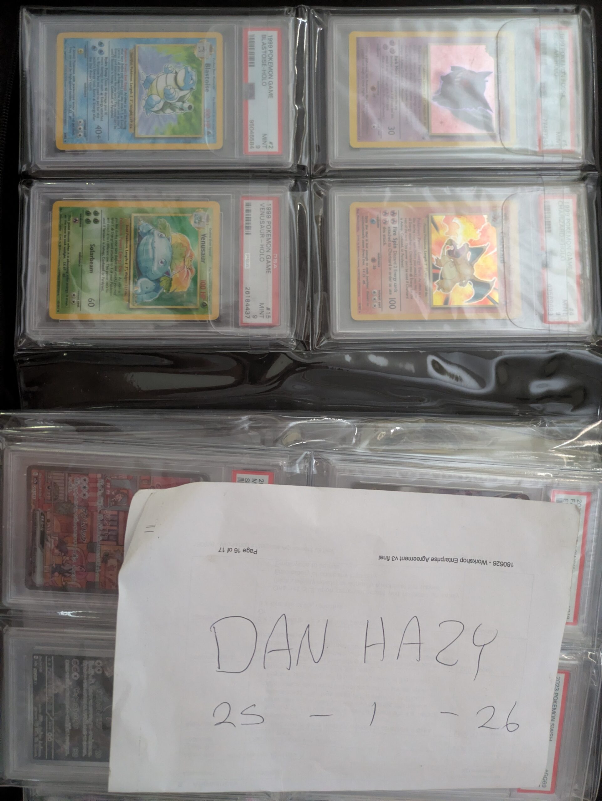 Base set PSA 9 Trio + Fossil PSA 9 Gengar - Image 2