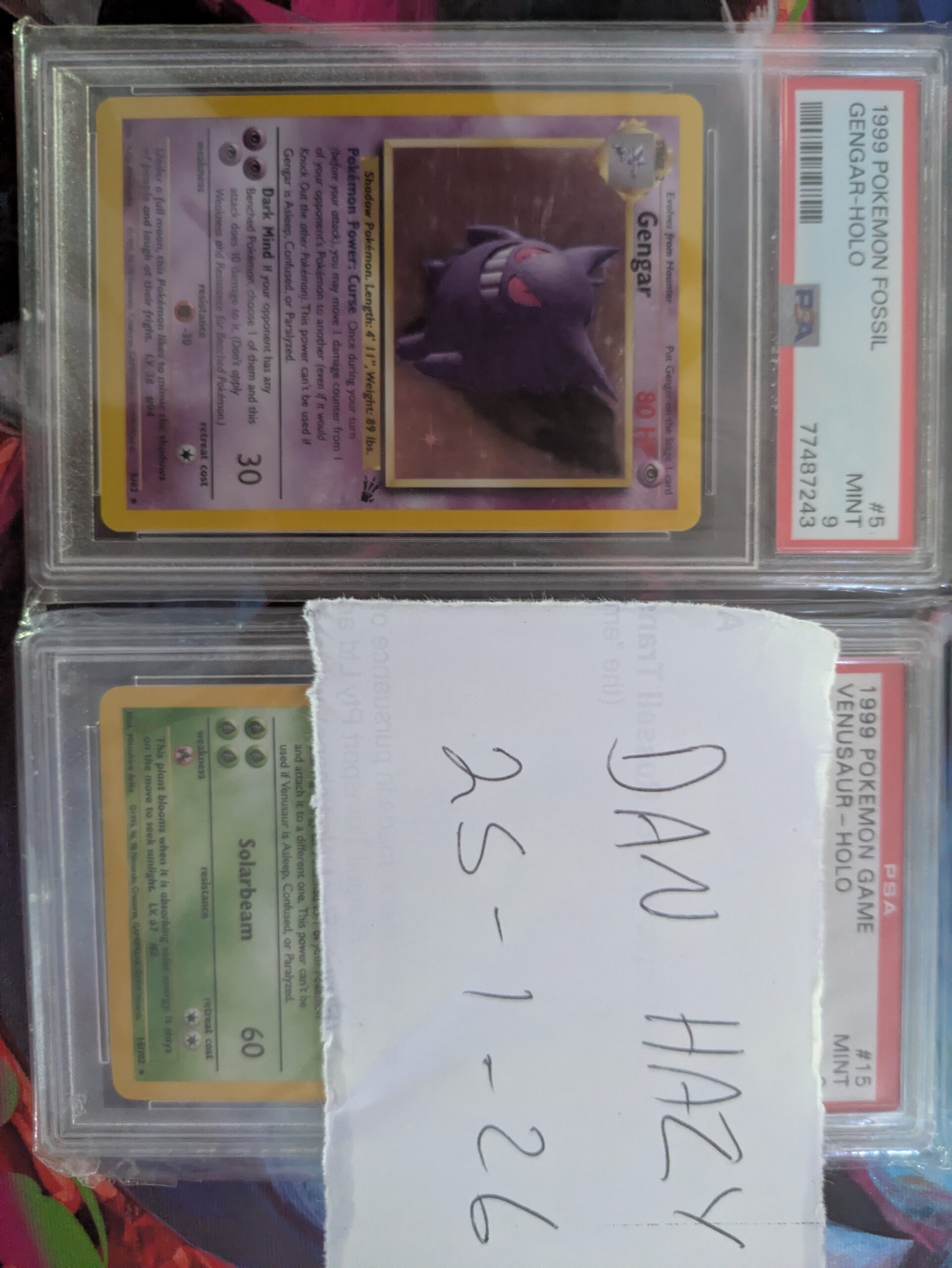 Base set PSA 9 Trio + Fossil PSA 9 Gengar - Image 6