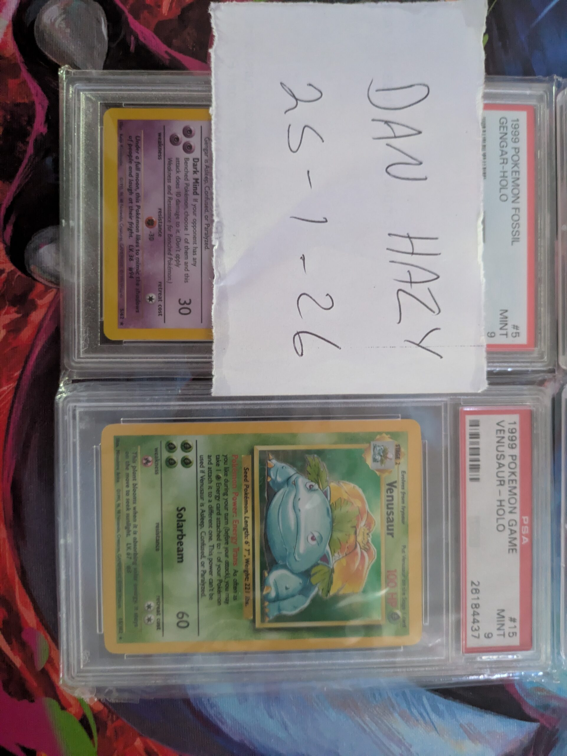Base set PSA 9 Trio + Fossil PSA 9 Gengar - Image 5